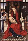 Hans Memling Famous Paintings - Virgin Enthroned with Child and Angel